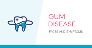 Infographic showing symptoms and causes of gum disease
